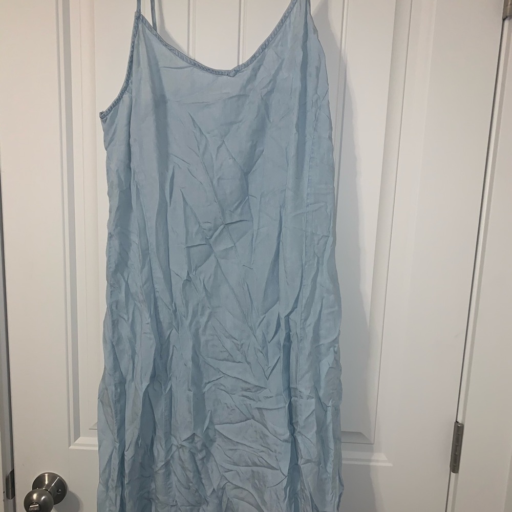 Denim spaghetti strap dress